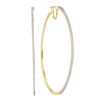 Image 1 : 0.75 CTW Diamond Large Hoop Earrings 10KT Yellow Gold - REF-67M4H