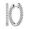 Image 1 : 0.32 CTW Diamond Hoop Earrings 10KT White Gold - REF-37M5H