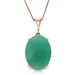 Genuine 6.5 ctw Emerald Necklace Jewelry 14KT Rose Gold - REF-84M3T