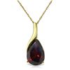 Genuine 4.7 ctw Garnet Necklace Jewelry 14KT Yellow Gold - REF-34K7V