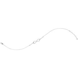 0.20 CTW Diamond Infinity Chain Bracelet 10KT White Gold - REF-34X4Y