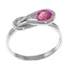 Genuine 0.65 ctw Pink Topaz Ring Jewelry 14KT White Gold - REF-47M2T