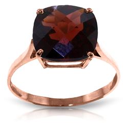 Genuine 4.5 ctw Garnet Ring Jewelry 14KT Rose Gold - REF-37P8H