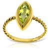 Image 1 : Genuine 2 ctw Peridot Ring Jewelry 14KT Yellow Gold - REF-39N3R