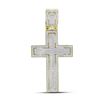 Image 1 : 0.85 CTW Mens Diamond Roman Cross Charm Pendant 10KT Yellow Gold - REF-89M9H