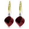 Image 1 : Genuine 30.6 ctw Ruby & Diamond Earrings Jewelry 14KT Yellow Gold - REF-51H9X
