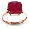 Image 1 : Genuine 6.75 ctw Ruby Ring Jewelry 14KT Rose Gold - REF-70M6T