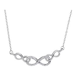 0.20 CTW Diamond Infinity Pendant 10KT White Gold - REF-18Y2X