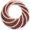 Image 1 : 1.1 CTW Red Color Diamond Circle Pendant 10KT Rose Gold - REF-52K4W
