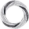 Image 1 : 0.25 CTW Black Color Diamond Circle Pendant 10KT White Gold - REF-24M2H