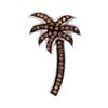 Image 1 : 0.25 CTW Cognac-brown Color Diamond Palm Tree Nautical Pendant 10KT White Gold - REF-16H4M