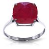 Image 1 : Genuine 6.75 ctw Ruby Ring Jewelry 14KT White Gold - REF-70W6Y