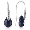 Genuine 8.06 ctw Sapphire & Diamond Earrings Jewelry 14KT White Gold - REF-60P3H