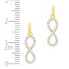 Image 2 : 0.25 CTW Diamond Infinity Dangle Earrings 10KT Yellow Gold - REF-14M9H