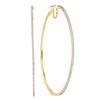 Image 1 : 0.50 CTWDiamond Large Hoop Earrings 10KT Yellow Gold - REF-52X4Y