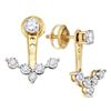0.65 CTW Diamond Earrings 10KT Yellow Gold - REF-69X2Y