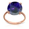 Genuine 9.8 ctw Sapphire Ring Jewelry 14KT Rose Gold - REF-88K8V