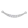 Image 1 : 0.51 CTW Diamond Curved Bar Pendant 10KT White Gold - REF-48H7M