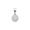 Image 1 : 0.25 CTW Diamond Flower Cluster Pendant 14KT White Gold - REF-24W2K