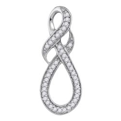 0.20 CTW Diamond WrapaInfinity Pendant 10KT White Gold - REF-14M9H