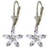 Genuine 2.8 ctw White Topaz Earrings Jewelry 14KT White Gold - REF-46W7Y