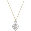 0.33 CTW Diamond Triple Nested Heart Pendant 10KT Yellow Gold - REF-26W9K