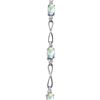 Genuine 1.16 ctw Aquamarine & Diamond Bracelet Jewelry 14KT White Gold - REF-65Z3N