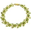 Image 1 : Genuine 16.5 ctw Peridot Bracelet Jewelry 14KT Yellow Gold - REF-179M2T