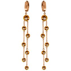 Genuine 9.02 ctw Citrine Earrings Jewelry 14KT Rose Gold - REF-101R2P