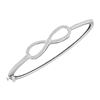 0.33 CTW Diamond Infinity Love Bangle Bracelet 10KT White Gold - REF-67K4W
