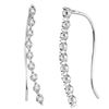 Image 1 : 0.05 CTW Diamond Climber Earrings 10KT White Gold - REF-6N2F