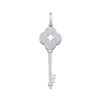 Image 1 : 0.50 CTWDiamond Key Pendant 10KT White Gold - REF-37X5Y