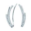 Image 2 : 0.32 CTW Diamond Double Row Climber Earrings 10KT White Gold - REF-30F2N