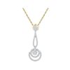 Image 1 : 0.75 CTW Diamond Dangling Cluster Pendant 10KT Yellow Gold - REF-63F2N