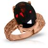 Image 1 : Genuine 6 ctw Garnet Ring Jewelry 14KT Rose Gold - REF-129H6X