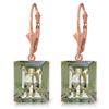 Image 1 : Genuine 13 ctw Green Amethyst Earrings Jewelry 14KT Rose Gold - REF-54Z2N