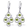 Image 1 : Genuine 2.4 ctw Peridot Earrings Jewelry 14KT White Gold - REF-54X9M