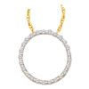 Image 1 : 0.50 CTWDiamond Circle Outline Pendant 14KT Yellow Gold - REF-44W9K