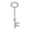 Image 1 : 0.50 CTWDiamond Oval Key Pendant 14KT White Gold - REF-44F9N
