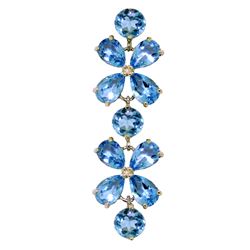 Genuine 20.7 ctw Blue Topaz Bracelet Jewelry 14KT White Gold - REF-141X6M