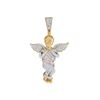 0.85 CTW Mens Diamond Praying Angel Wings Charm Pendant 10KT Yellow Gold - REF-59Y9X