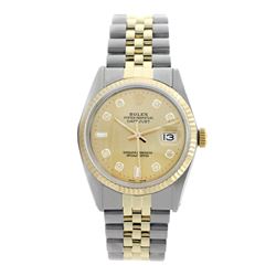 Rolex Pre-owned 36mm Mens Champagne Two Tone - REF-490H2N