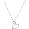 0.14 CTW Moving Twinkle Diamond Heart Love Pendant 10KT White Gold - REF-18Y2X