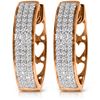 Genuine 0.45 ctw Diamond Anniversary Earrings Jewelry 10KT Rose Gold - REF-116M2T