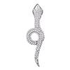 0.40 CTW Diamond Serpent Snake Asp Animal Pendant 10KT White Gold - REF-34Y4X