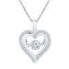 0.25 CTW Moving Twinkle Diamond Heart Outline Pendant 10KT White Gold - REF-30F2N