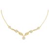 1 CTW Princess Diamond Soleil Cluster Luxury 18" Necklace 14KT Yellow Gold - REF-127X4Y