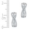 Image 2 : 0.20 CTW Diamond Hoop Earrings 10KT White Gold - REF-18Y2X