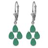 Genuine 4.5 ctw Emerald Earrings Jewelry 14KT White Gold - REF-63F8Z