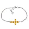 Genuine 1.70 ctw Citrine Bracelet Jewelry 14KT White Gold - REF-59X8M